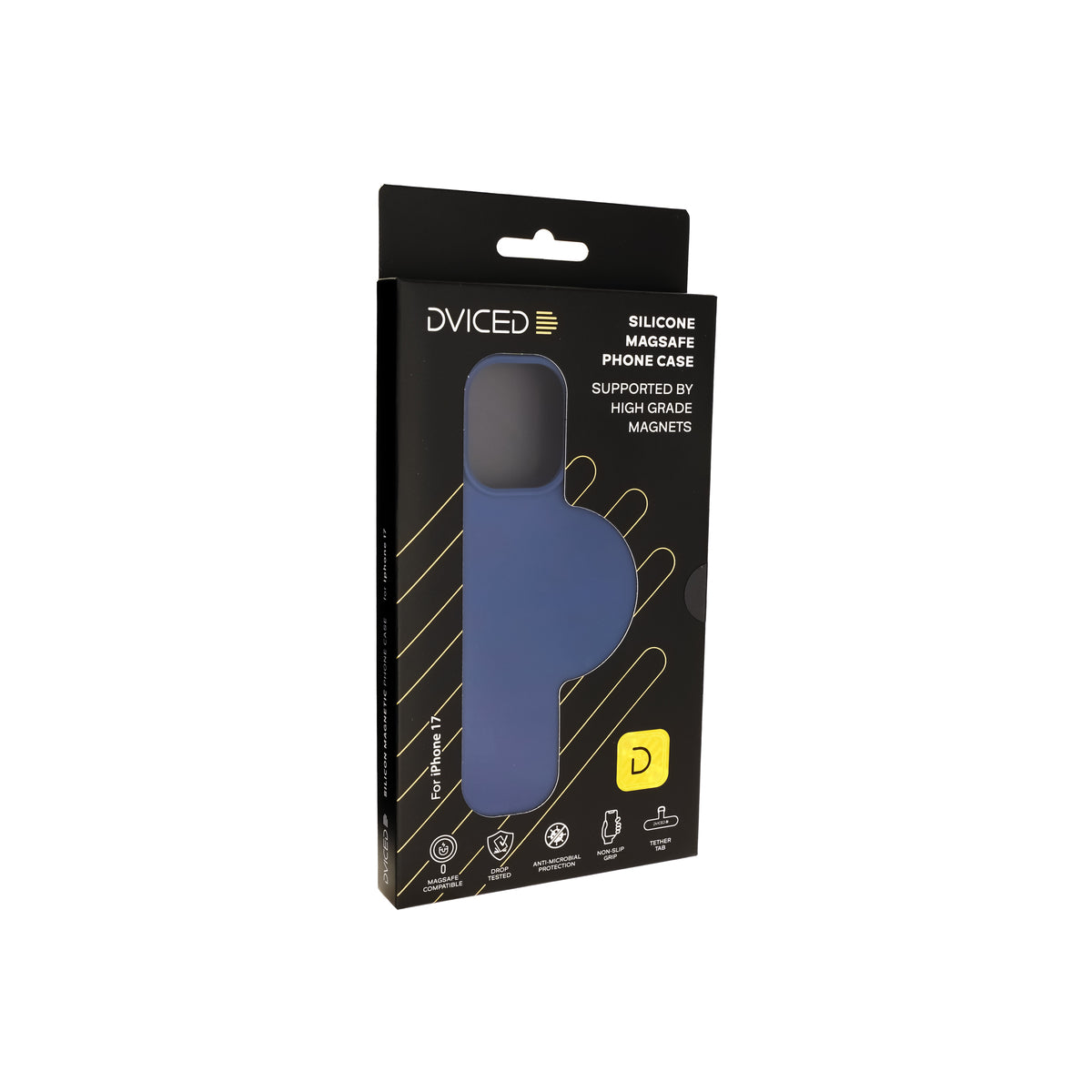 Husă de protectie DVICED din silicon pentru iPhone 17, Albastru