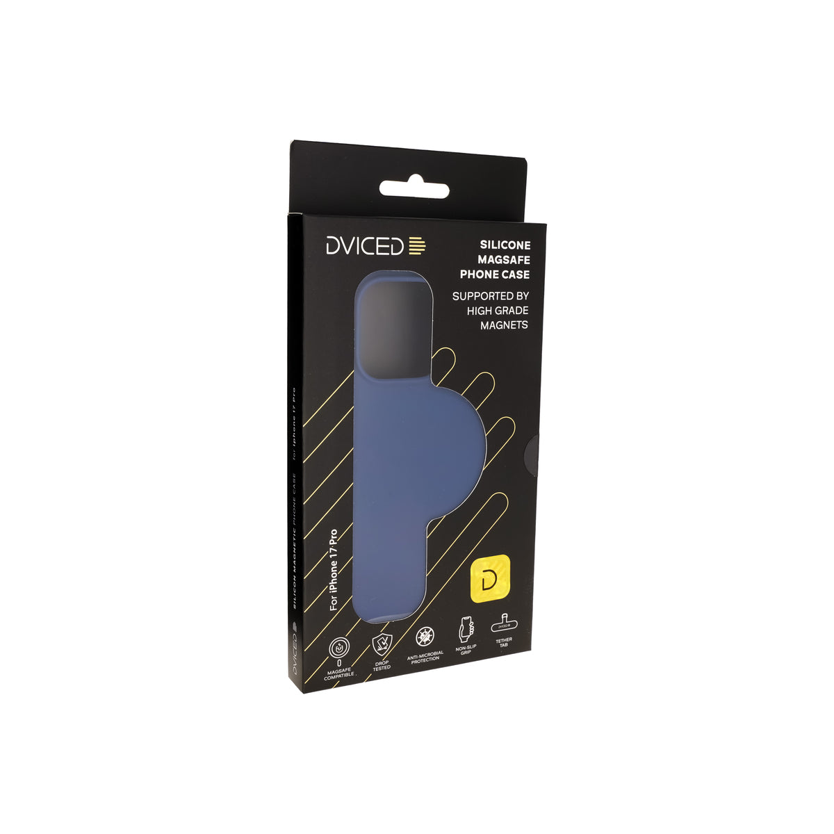 Husă de protectie DVICED din silicon pentru iPhone 17 Pro, Albastru