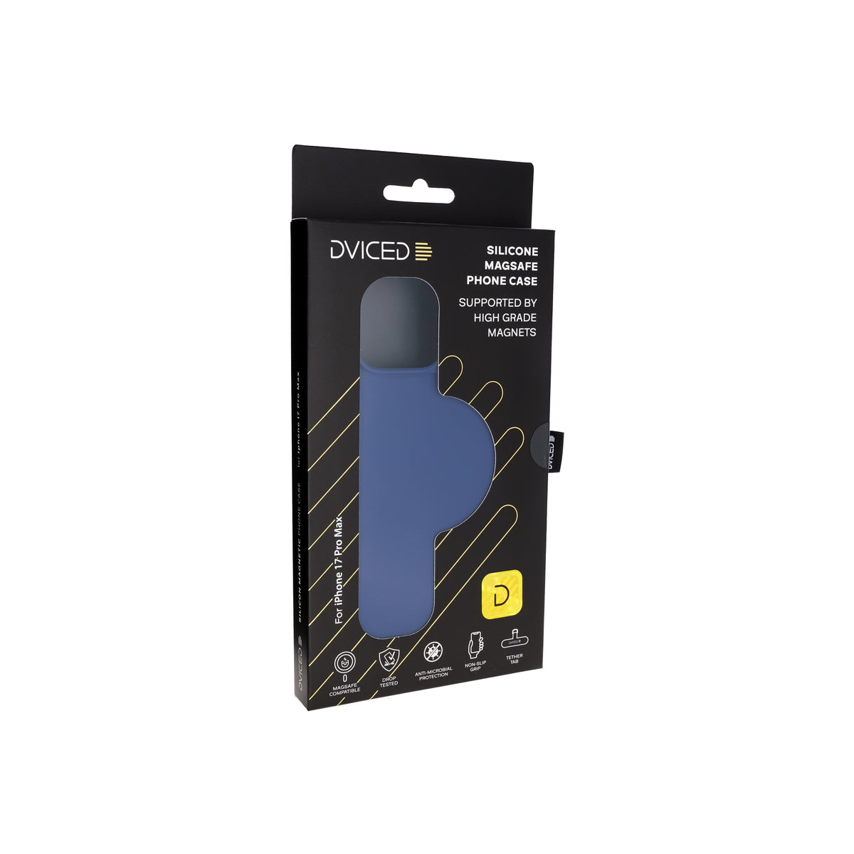 Husă de protectie DVICED din silicon pentru iPhone 17 Pro Max, Albastru