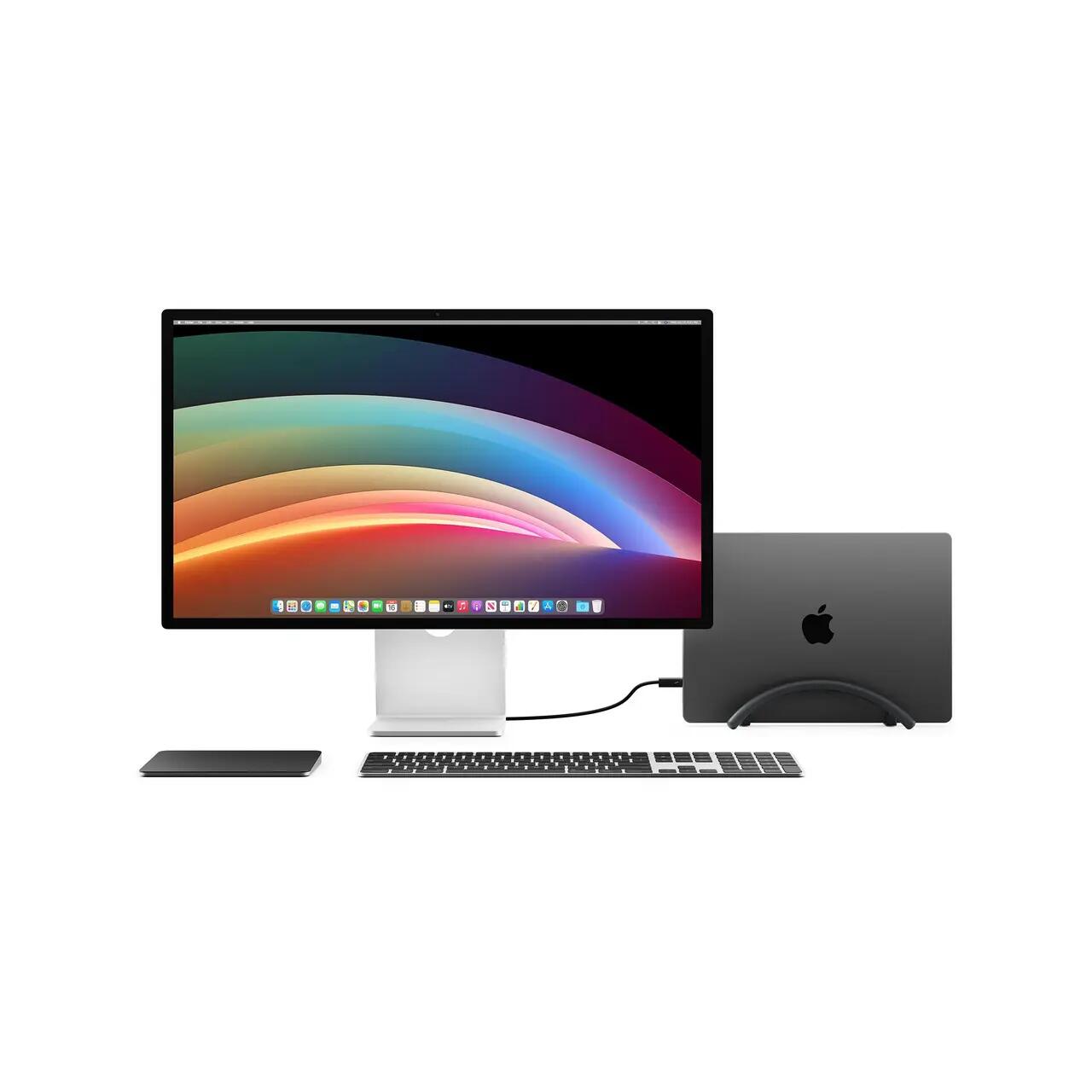 Suport Twelve South BookArc Flex, suport vertical laptop/MacBook, pentru birou, compatibil laptopuri pana la 14”, grosime max. 2.5 cm (1”), Negru