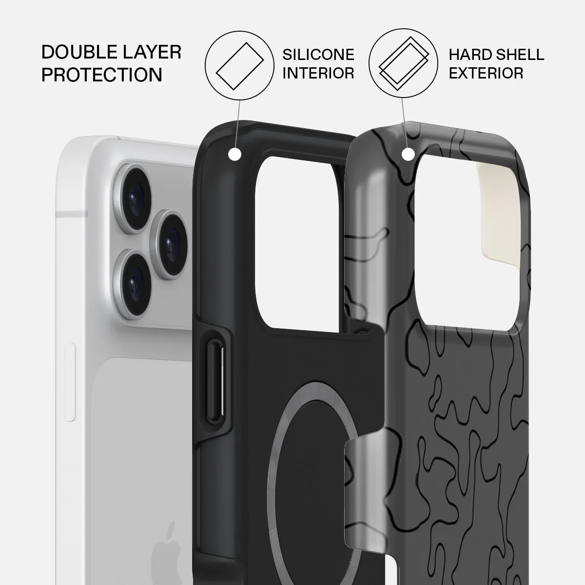Husa de protectie Burga Black Rock Tough Case pentru iPhone 17 Pro