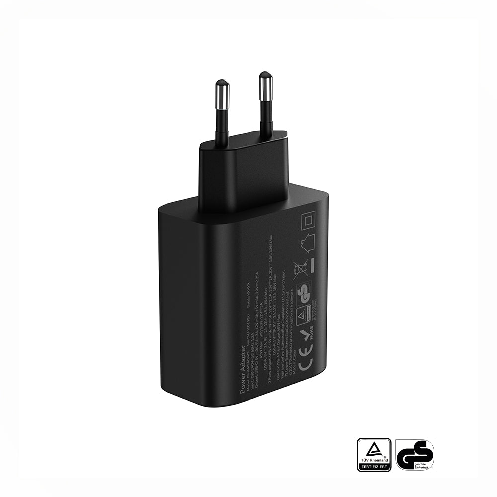 Adaptor priza Mako 48W GaN2 EU Mains Charger USB-C/USB-A Negru