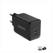 Adaptor priza Mako 45W GaN2 EU Mains Charger USB-C/USB-C Negru