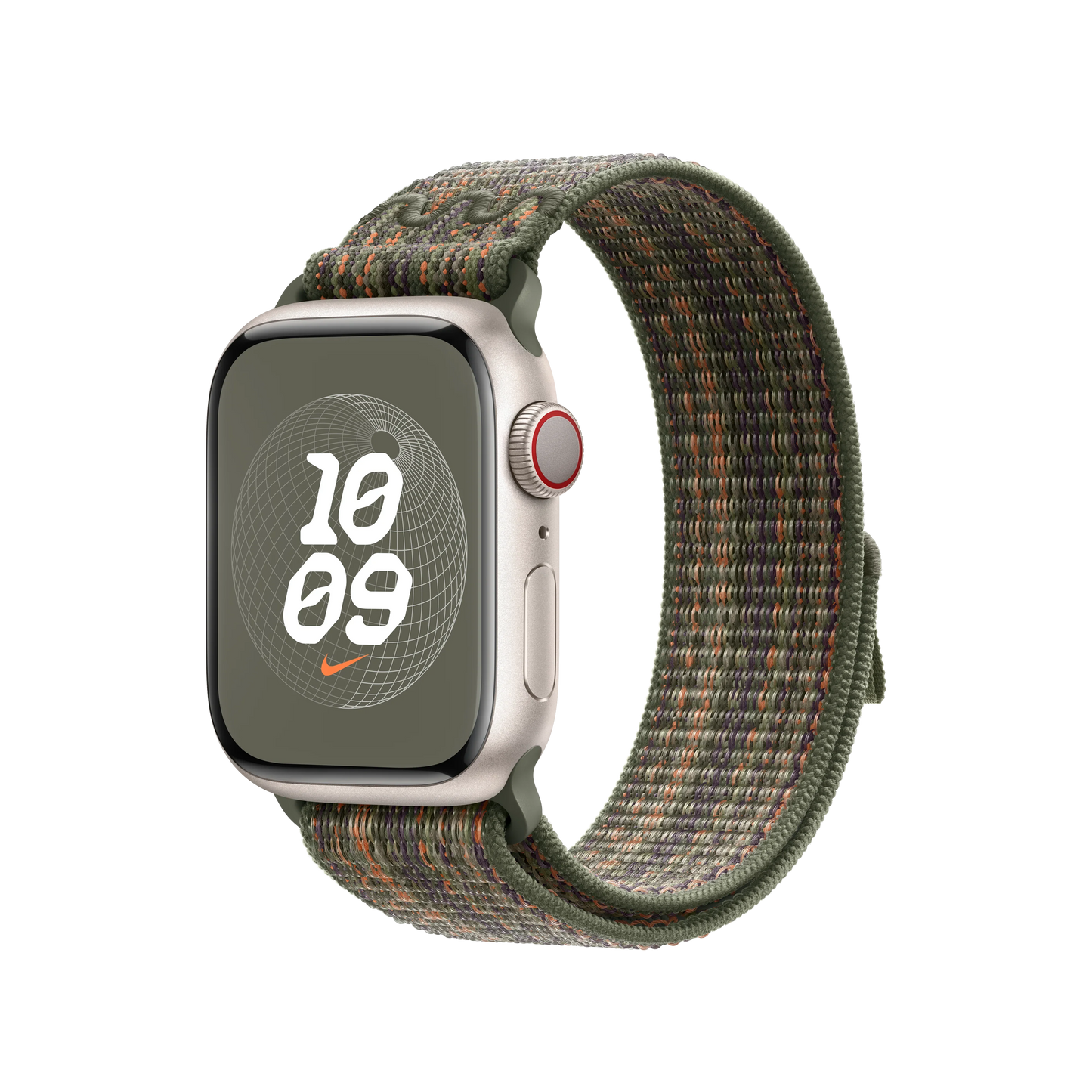 Curea Apple pentru Apple Watch 41mm Sequoia/Orange Nike Sport Loop - iSTYLE RO