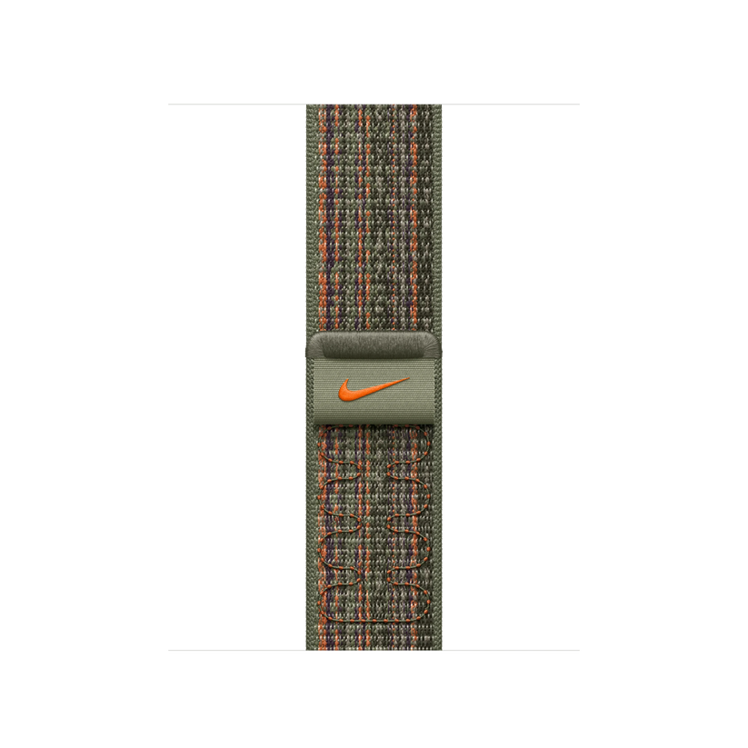Curea Apple pentru Apple Watch 41mm Sequoia/Orange Nike Sport Loop - iSTYLE RO