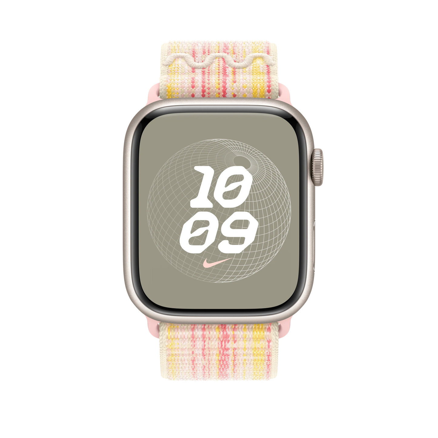 Curea Apple pentru Apple Watch 45mm Starlight/Pink Nike Sport Loop - iSTYLE RO