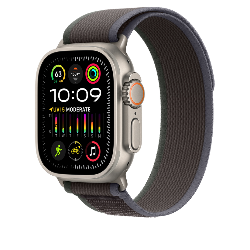 Curea Apple pentru Apple Watch Ultra 49mm Blue/Black Trail Loop Curea Apple pentru Apple Watch Ultra 49mm Blue/Black Trail Loop