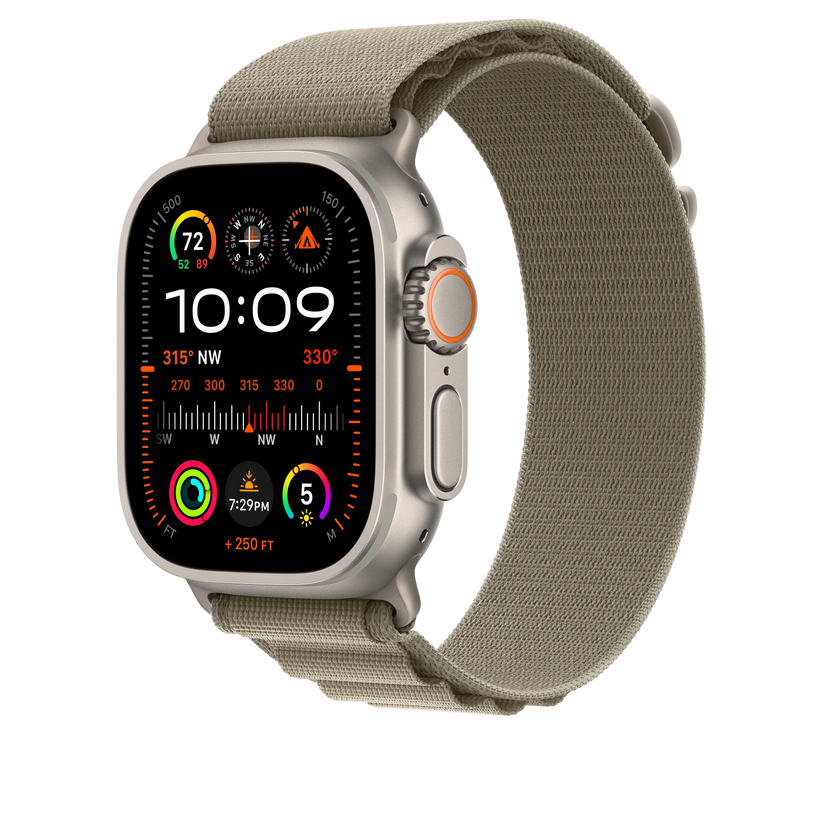 Curea Apple pentru Apple Watch Ultra 49mm Olive Alpine Loop - Medium - iSTYLE RO