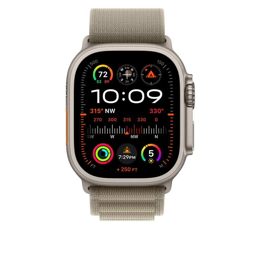 Curea Apple pentru Apple Watch Ultra 49mm Olive Alpine Loop - Medium - iSTYLE RO