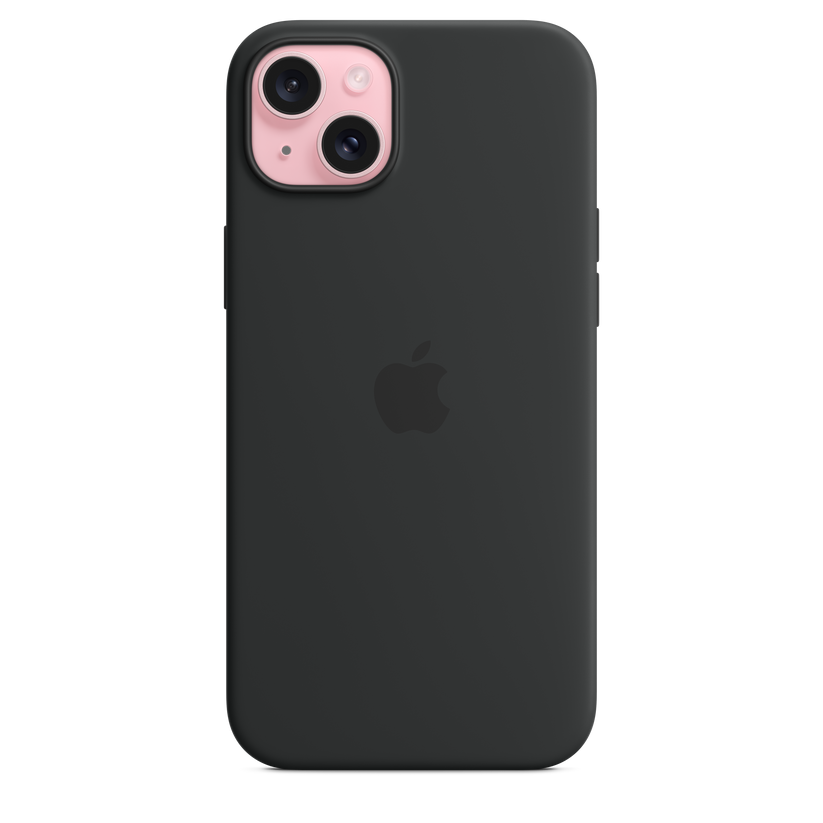 Husa de protectie Apple cu MagSafe pentru iPhone 15 Plus, Silicon, Negru - iSTYLE RO