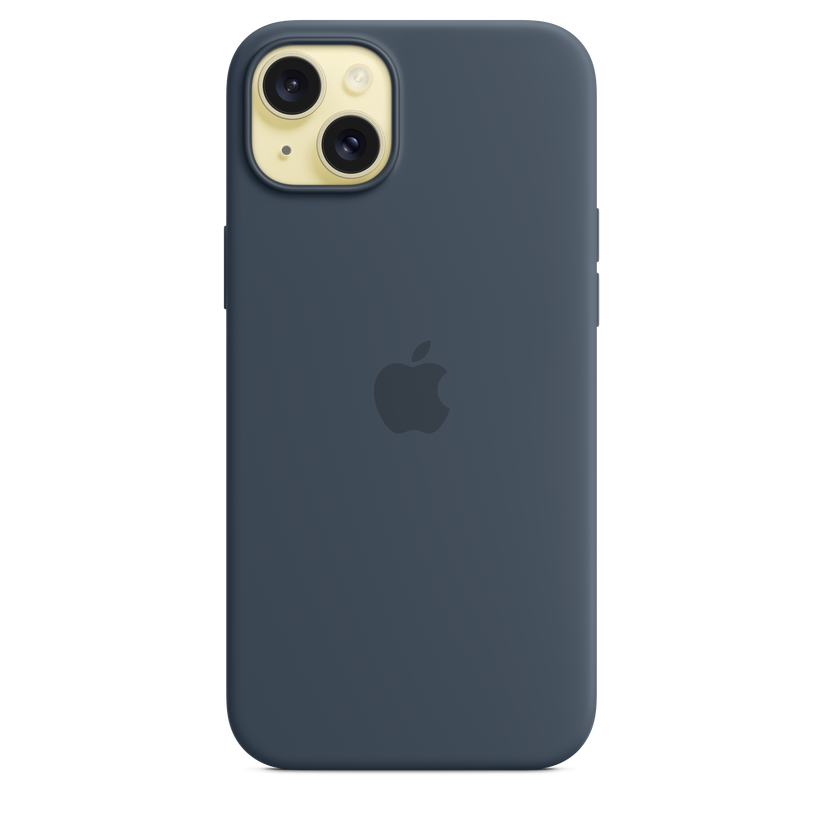 Husa de protectie Apple cu MagSafe pentru iPhone 15 Plus, Silicon, Albastru - iSTYLE RO