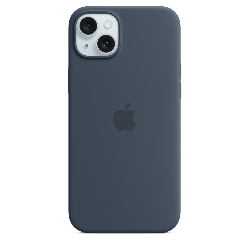 Husa de protectie Apple cu MagSafe pentru iPhone 15 Plus, Silicon, Albastru - iSTYLE RO