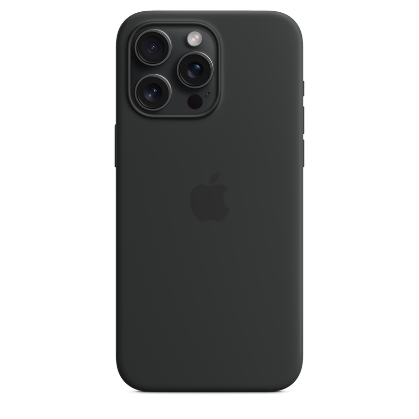 Husa de protectie Apple cu MagSafe pentru iPhone 15 Pro Max, Silicon, Negru - iSTYLE RO