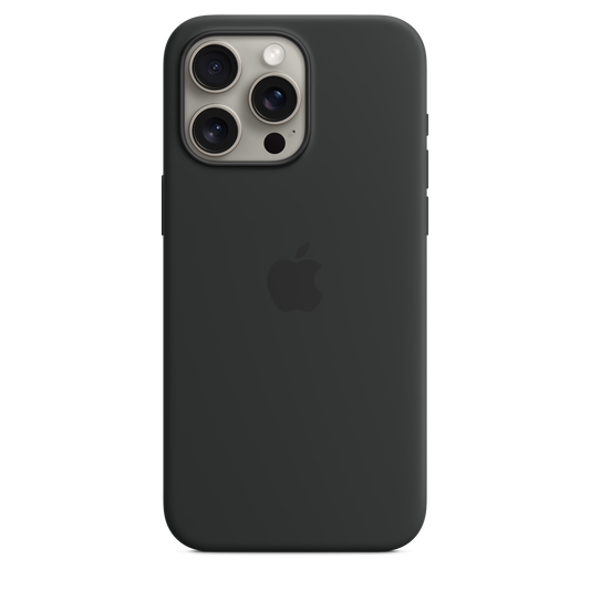 Husa de protectie Apple cu MagSafe pentru iPhone 15 Pro Max, Silicon, Negru - iSTYLE RO