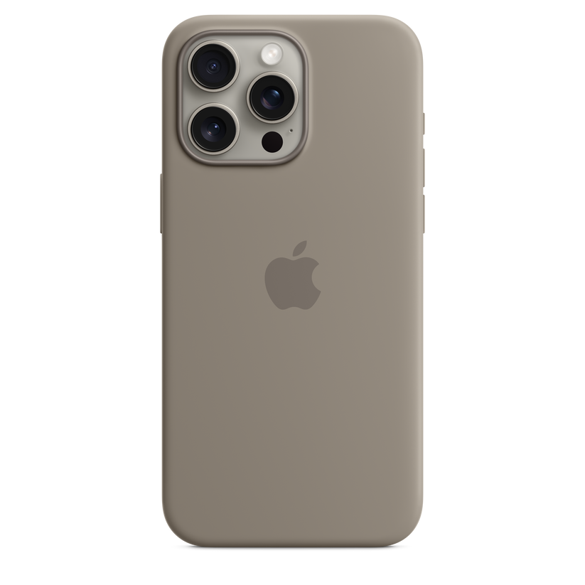 Husa de protectie Apple cu MagSafe pentru iPhone 15 Pro Max, Silicon, Clay - iSTYLE RO