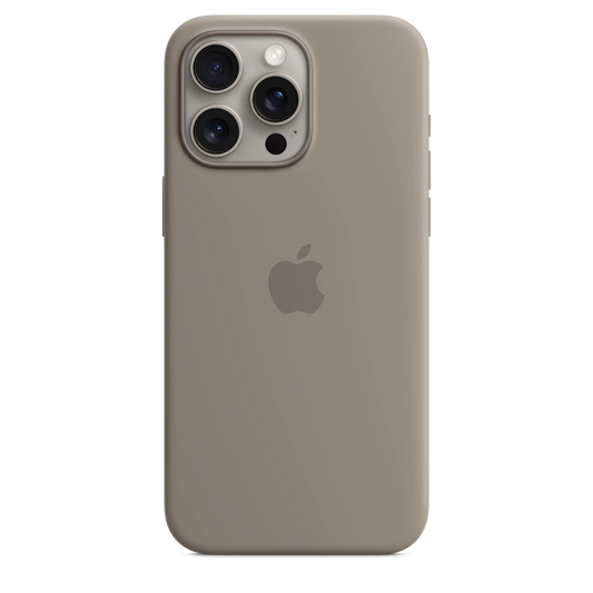 Husa de protectie Apple cu MagSafe pentru iPhone 15 Pro Max, Silicon, Clay - iSTYLE RO