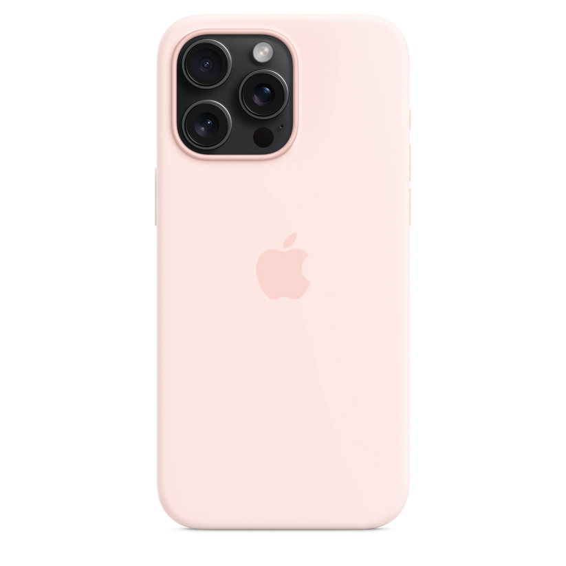 Husa de protectie Apple cu MagSafe pentru iPhone 15 Pro Max, Silicon, Light Pink - iSTYLE RO