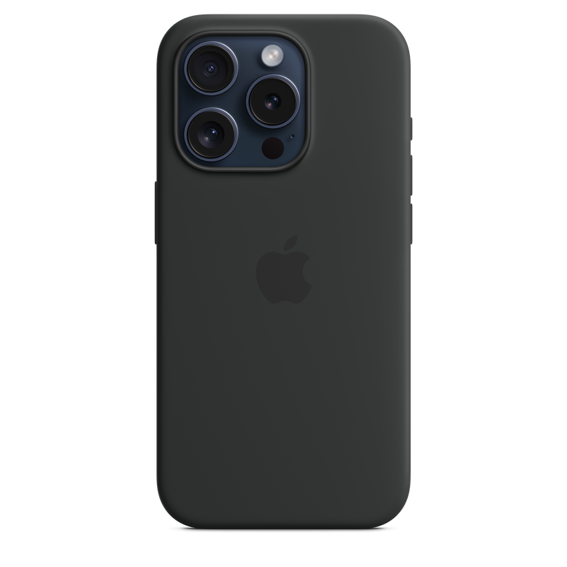 Husa de protectie Apple cu MagSafe pentru iPhone 15 Pro, Silicon, Negru - iSTYLE RO
