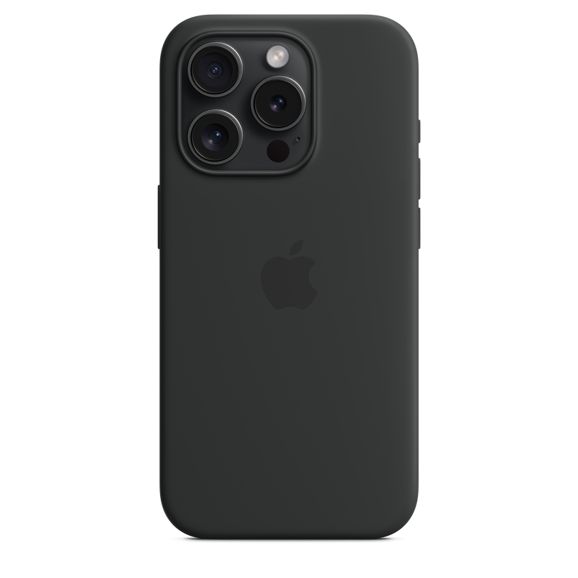 Husa de protectie Apple cu MagSafe pentru iPhone 15 Pro, Silicon, Negru - iSTYLE RO