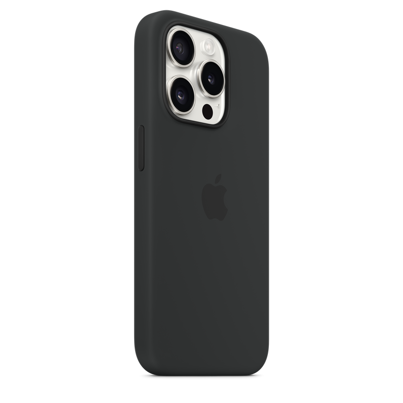 Husa de protectie Apple cu MagSafe pentru iPhone 15 Pro, Silicon, Negru - iSTYLE RO