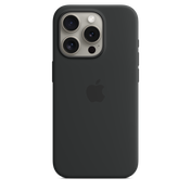 Husa de protectie Apple cu MagSafe pentru iPhone 15 Pro, Silicon, Negru - iSTYLE RO