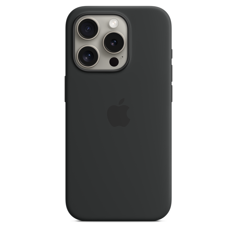 Husa de protectie Apple cu MagSafe pentru iPhone 15 Pro, Silicon, Negru - iSTYLE RO
