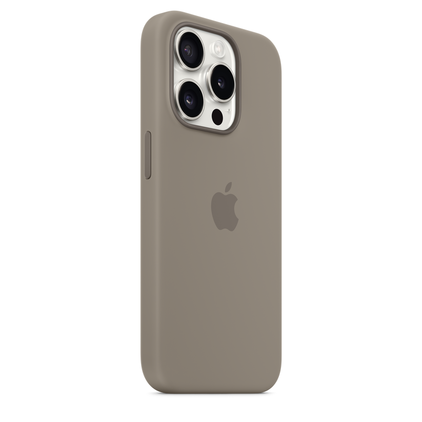 Husa de protectie Apple cu MagSafe pentru iPhone 15 Pro, Silicon, Clay - iSTYLE RO