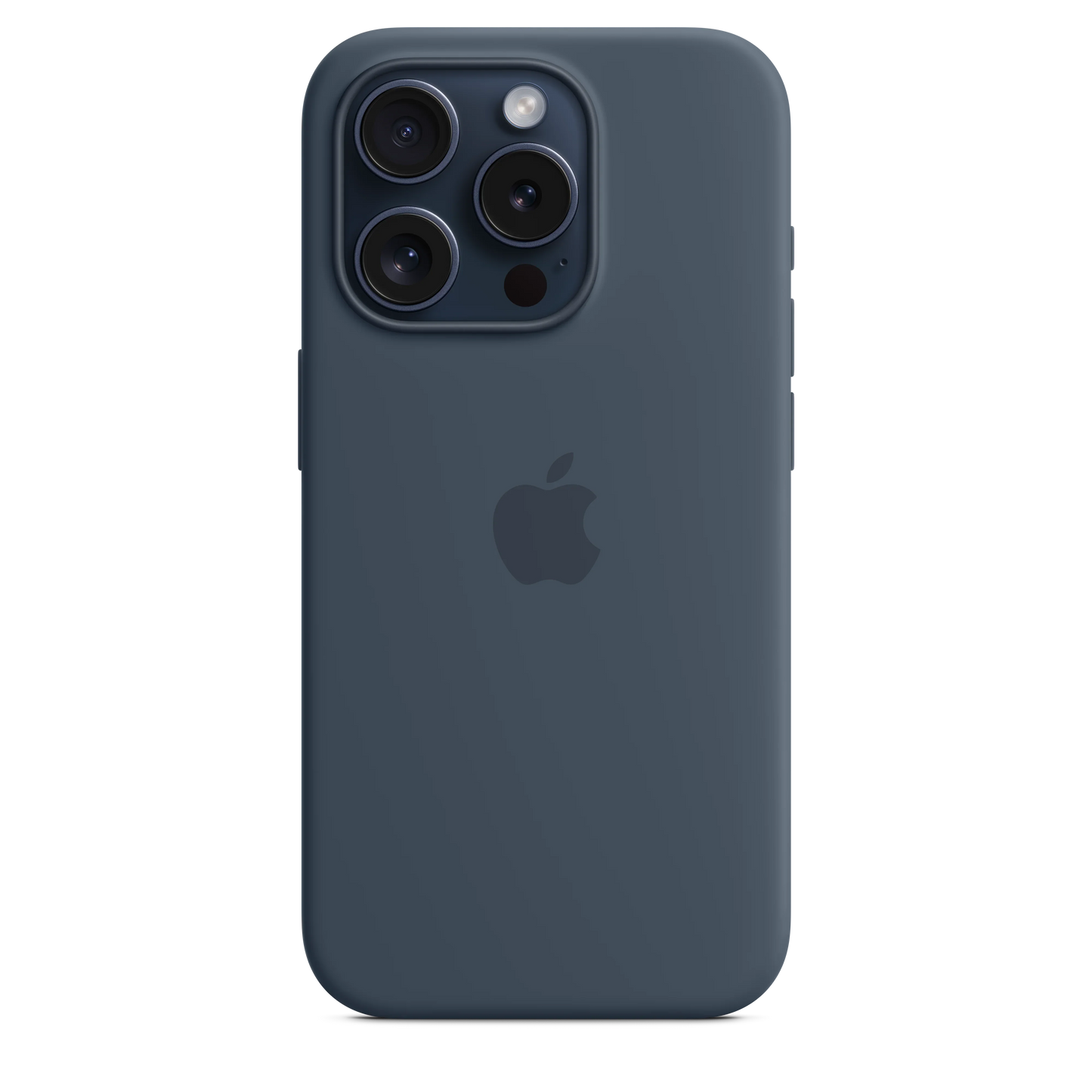 Husa de protectie Apple cu MagSafe pentru iPhone 15 Pro, Silicon, Storm Blue - iSTYLE RO