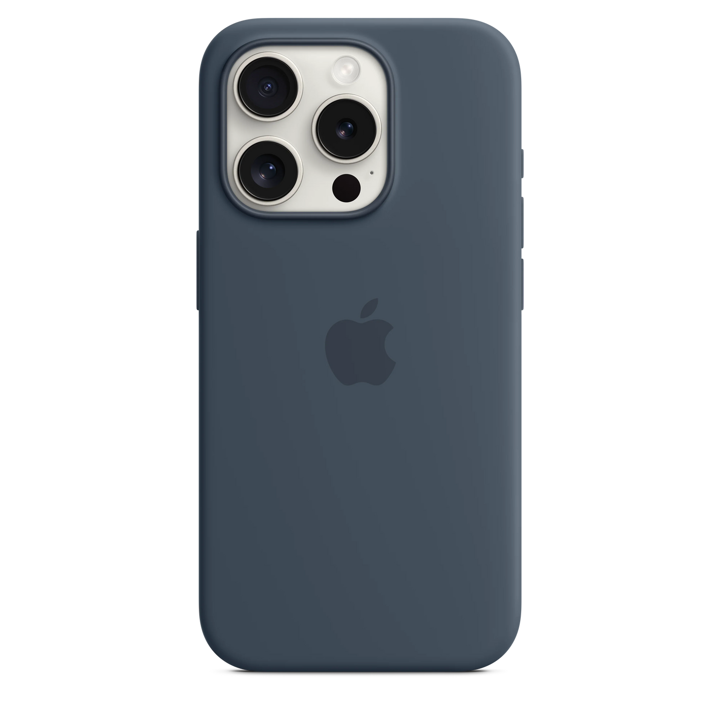 Husa de protectie Apple cu MagSafe pentru iPhone 15 Pro, Silicon, Storm Blue - iSTYLE RO