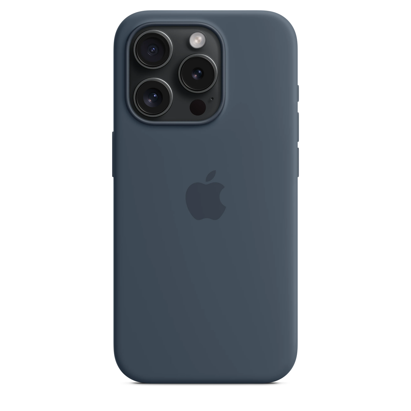 Husa de protectie Apple cu MagSafe pentru iPhone 15 Pro, Silicon, Storm Blue - iSTYLE RO