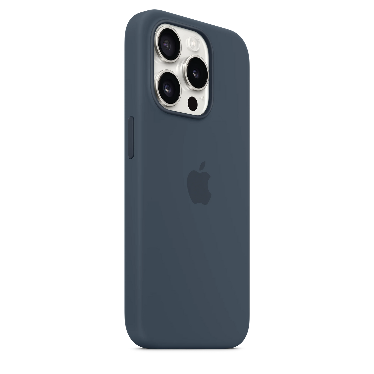 Husa de protectie Apple cu MagSafe pentru iPhone 15 Pro, Silicon, Storm Blue - iSTYLE RO