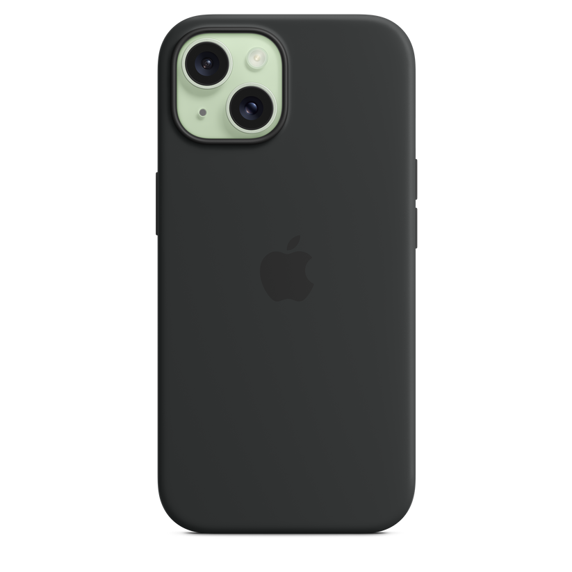 Husa de protectie Apple cu MagSafe pentru iPhone 15, Silicon, Negru - iSTYLE RO