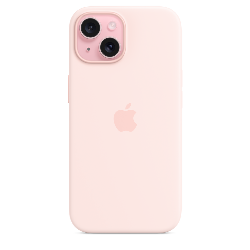 Husa de protectie Apple cu MagSafe pentru iPhone 15, Silicon, Roz - iSTYLE RO