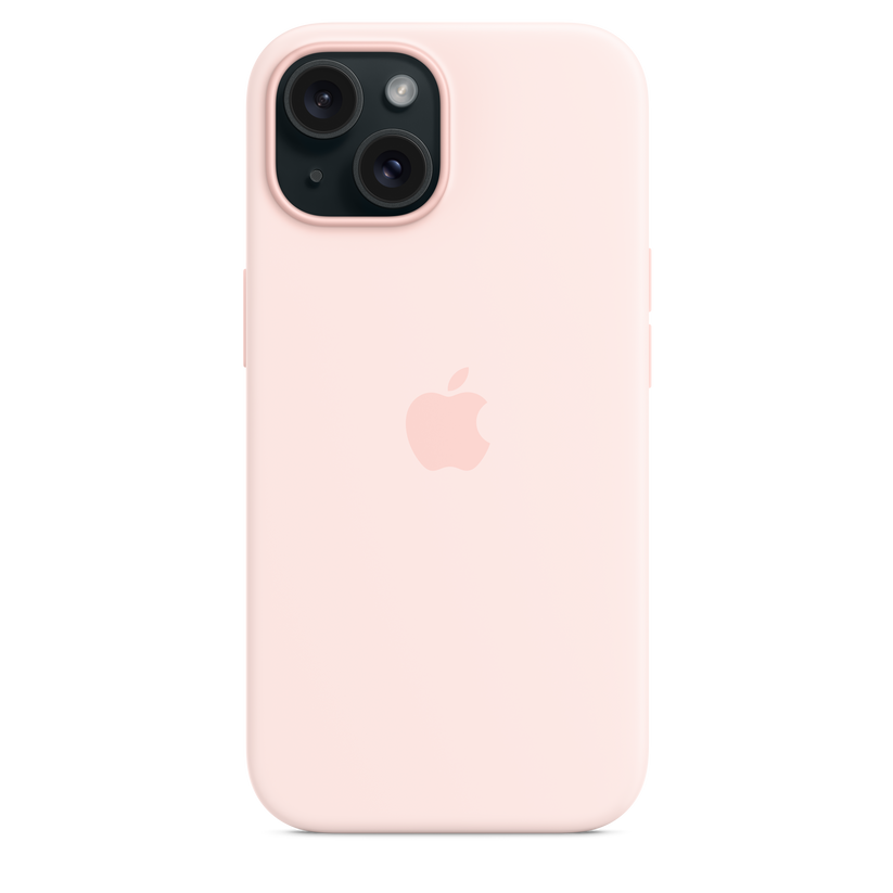 Husa de protectie Apple cu MagSafe pentru iPhone 15, Silicon, Roz - iSTYLE RO