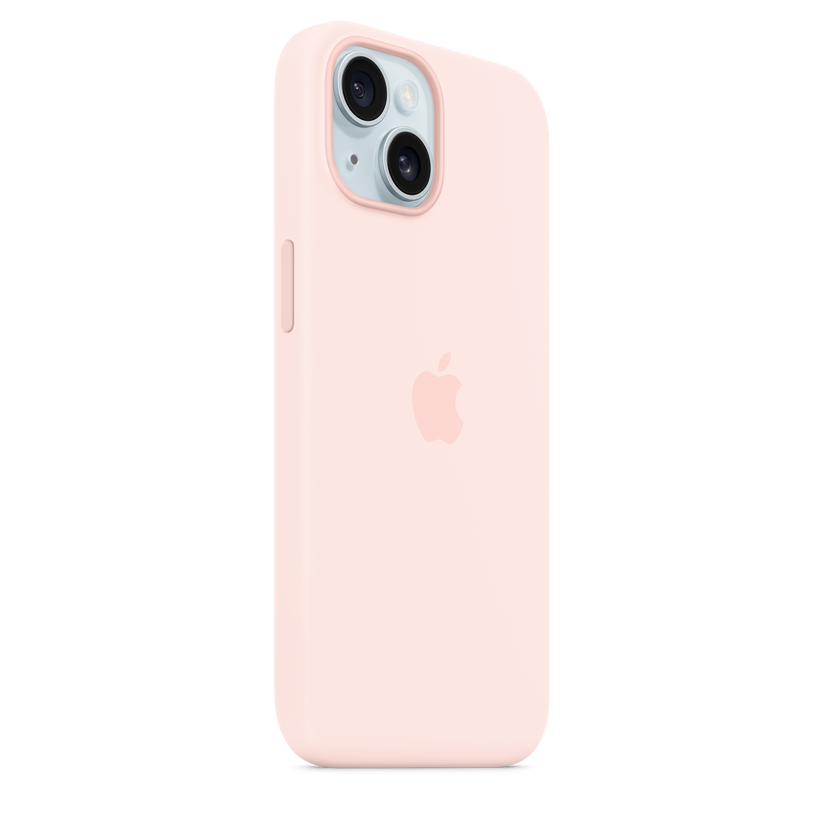 Husa de protectie Apple cu MagSafe pentru iPhone 15, Silicon, Roz - iSTYLE RO