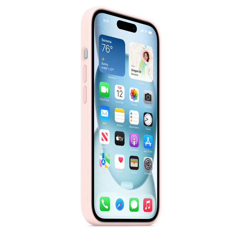 Husa de protectie Apple cu MagSafe pentru iPhone 15, Silicon, Roz - iSTYLE RO