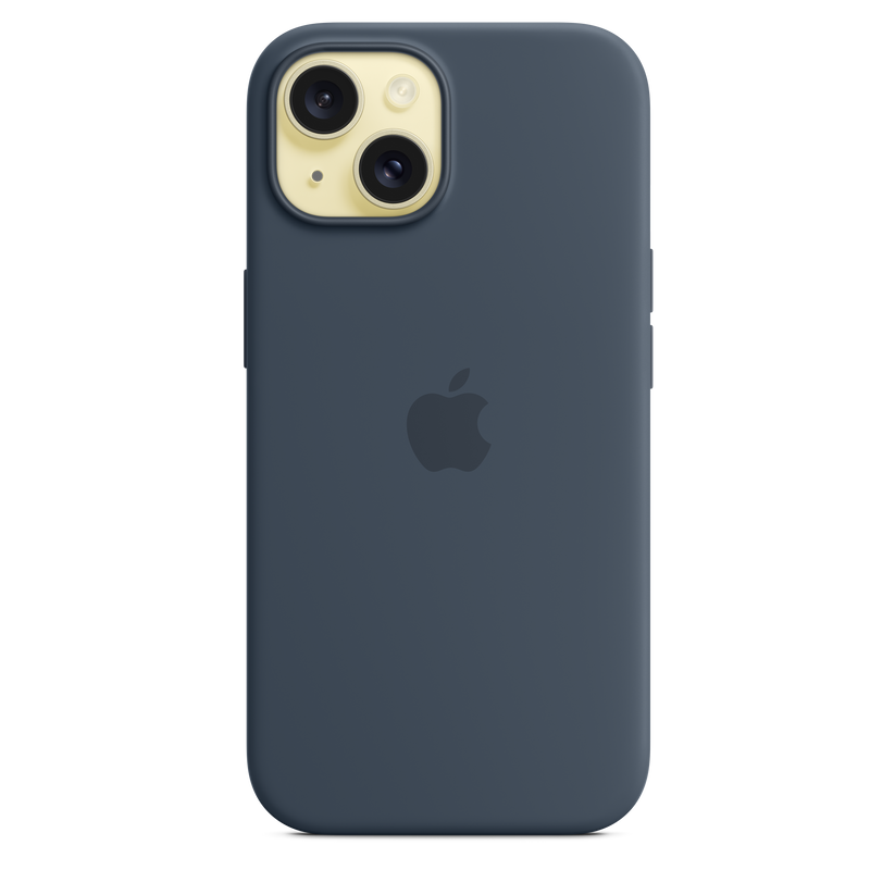 Husa de protectie Apple cu MagSafe pentru iPhone 15, Silicon, Albastru - iSTYLE RO