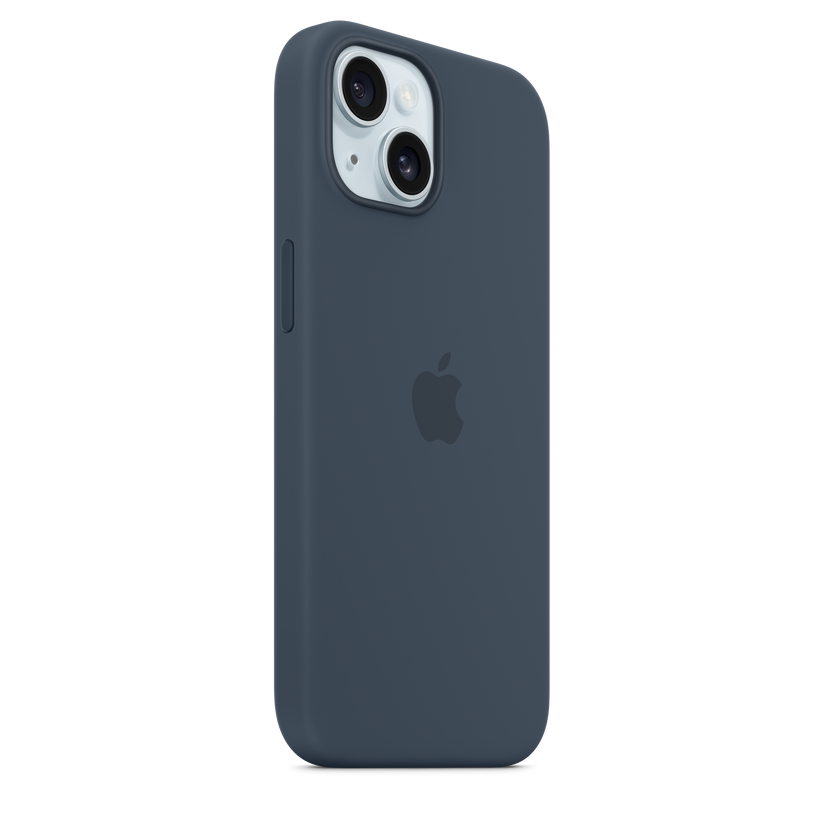 Husa de protectie Apple cu MagSafe pentru iPhone 15, Silicon, Albastru - iSTYLE RO
