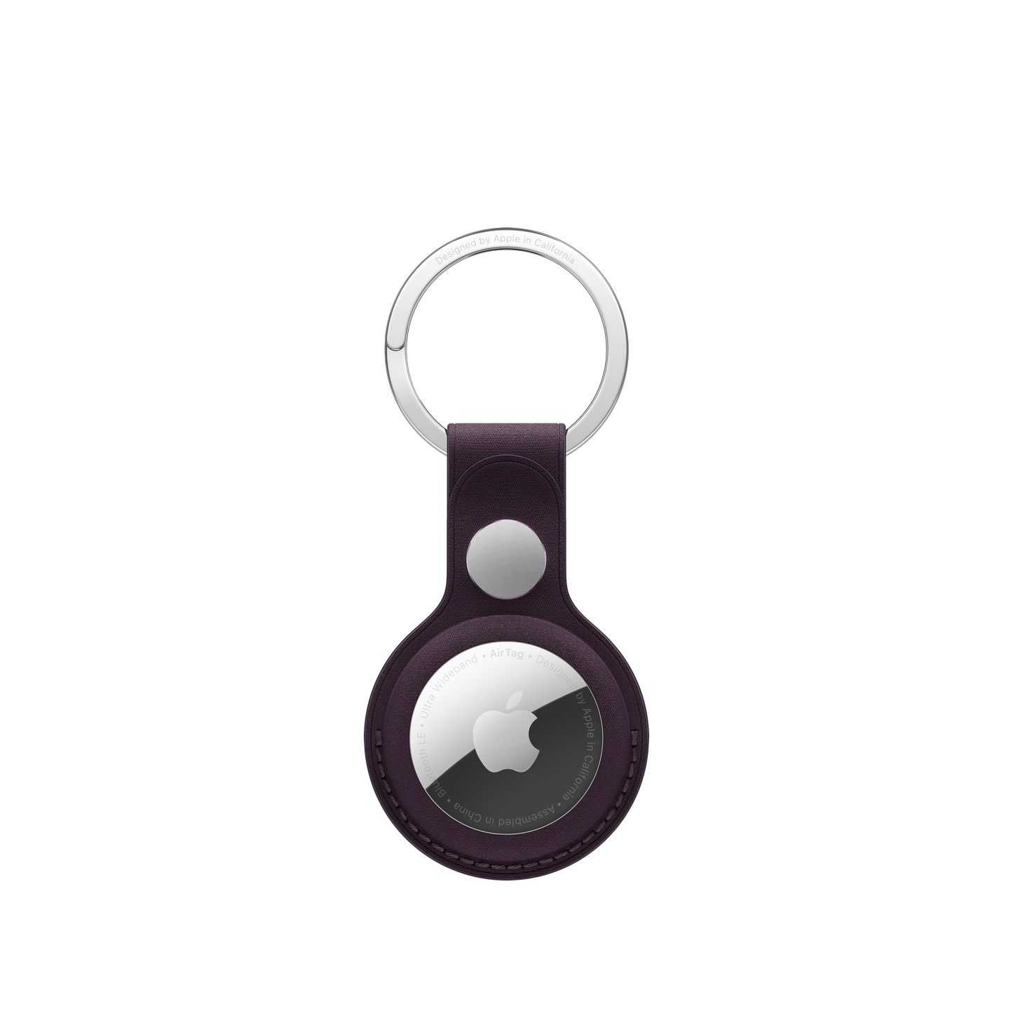 Breloc AirTag FineWoven Key Ring - Blackberry - iSTYLE RO
