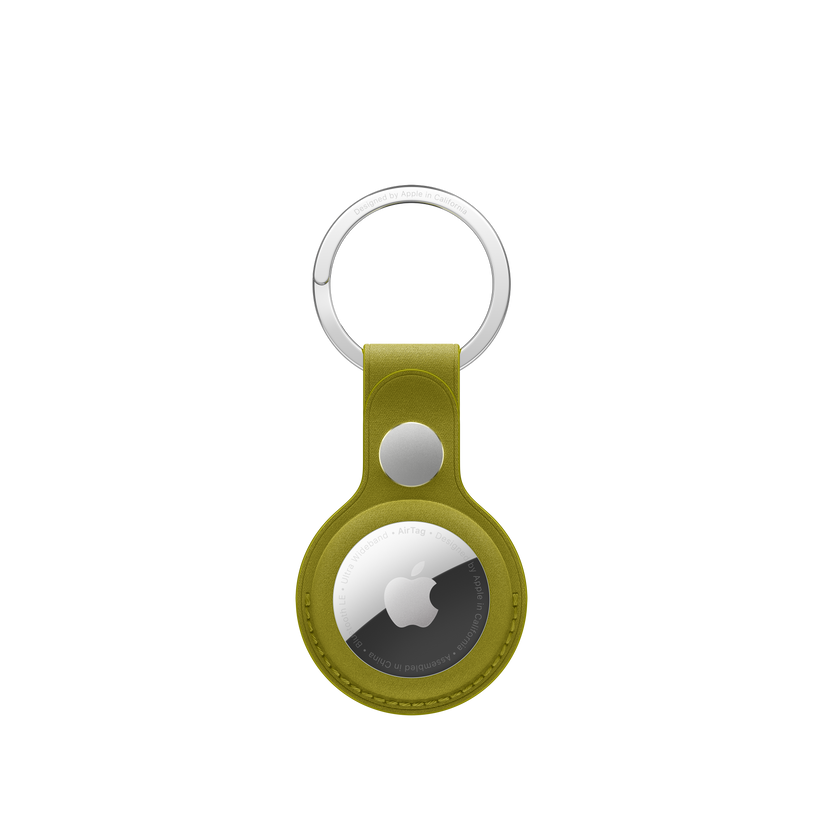 Breloc AirTag FineWoven Key Ring - Chartreuse - iSTYLE RO