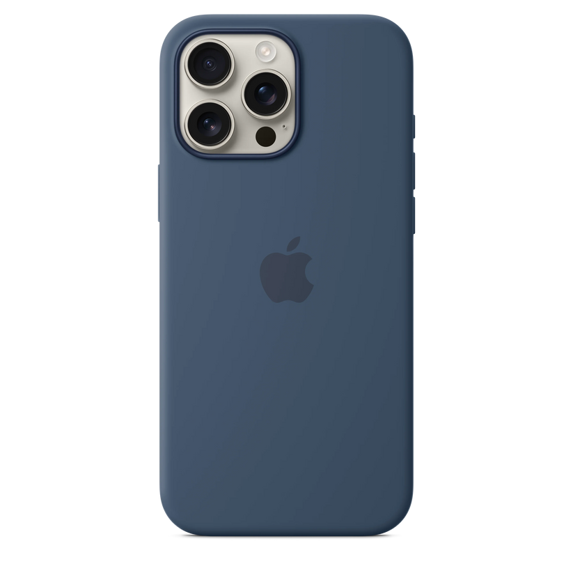 Husa de protectie Apple cu MagSafe pentru iPhone 16 Pro Max, Silicon, Denim - iSTYLE RO