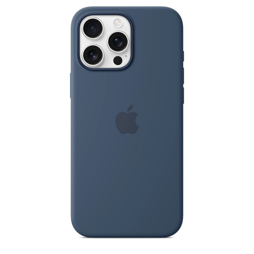 Husa de protectie Apple cu MagSafe pentru iPhone 16 Pro Max, Silicon, Denim - iSTYLE RO