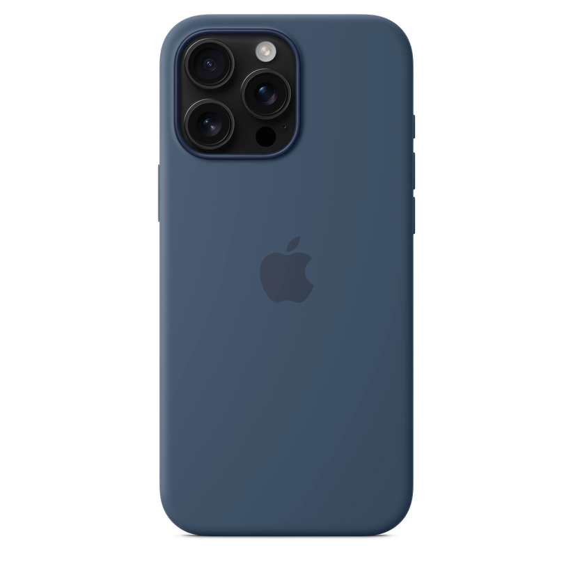 Husa de protectie Apple cu MagSafe pentru iPhone 16 Pro Max, Silicon, Denim - iSTYLE RO