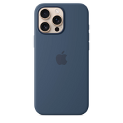 Husa de protectie Apple cu MagSafe pentru iPhone 16 Pro Max, Silicon, Denim - iSTYLE RO