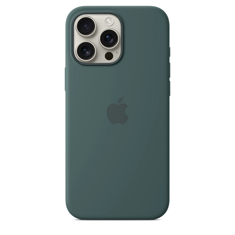 Husa de protectie Apple cu MagSafe pentru iPhone 16 Pro Max, Silicon, Lake Green (Seasonal) - iSTYLE RO