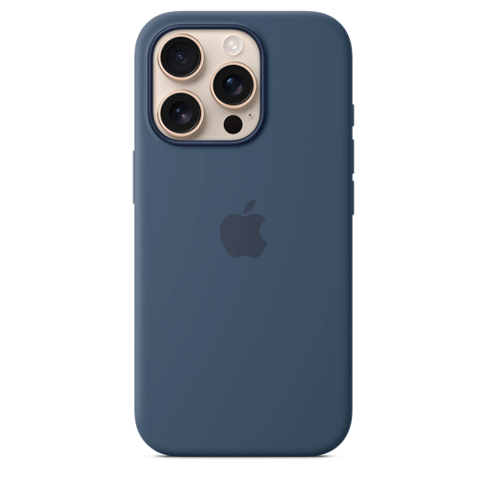 Husa de protectie Apple cu MagSafe pentru iPhone 16 Pro, Silicon, Denim - iSTYLE RO