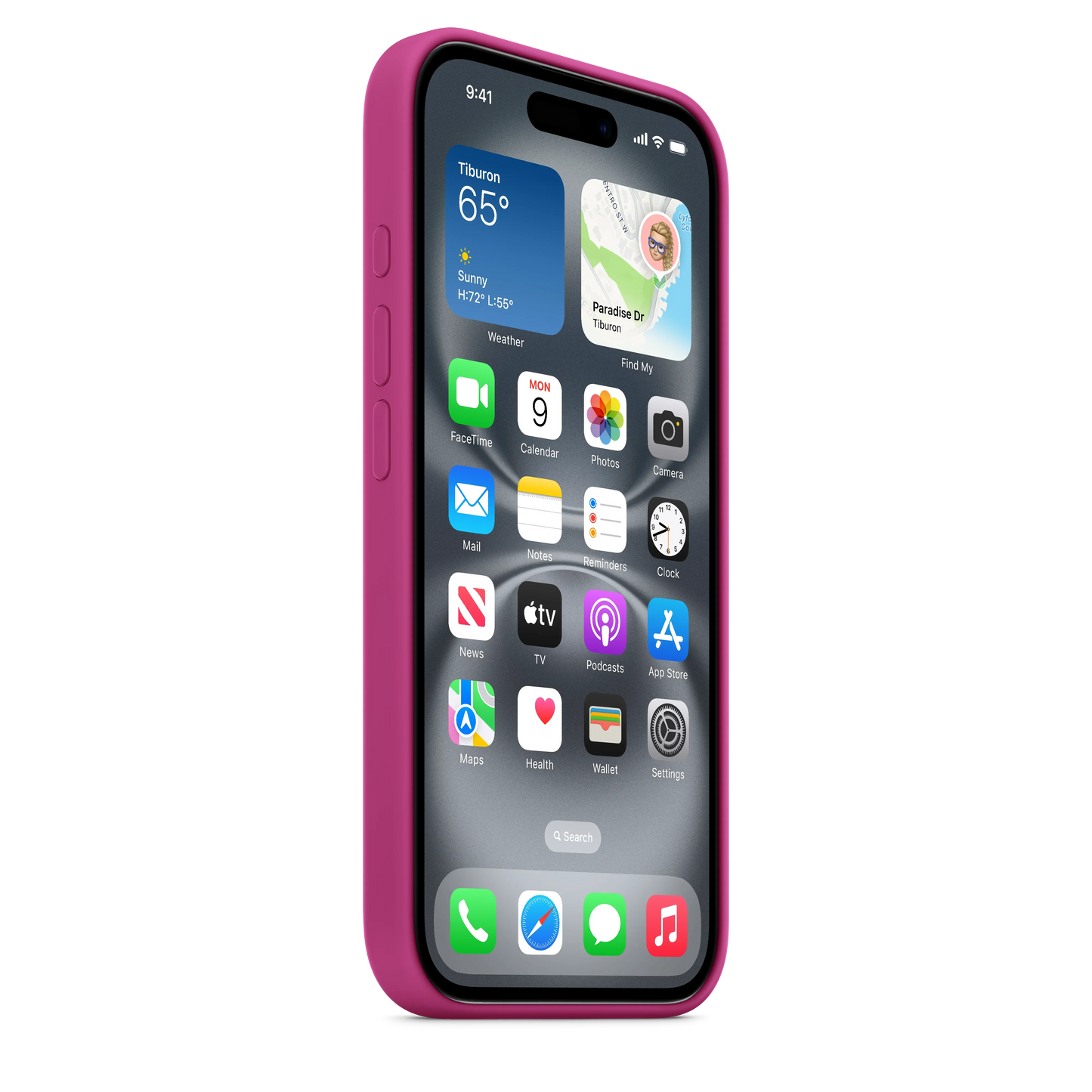 Husa de protectie Apple cu MagSafe pentru iPhone 16, Silicon, Fuchsia (Seasonal) - iSTYLE RO