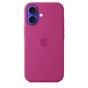 Husa de protectie Apple cu MagSafe pentru iPhone 16, Silicon, Fuchsia (Seasonal) - iSTYLE RO