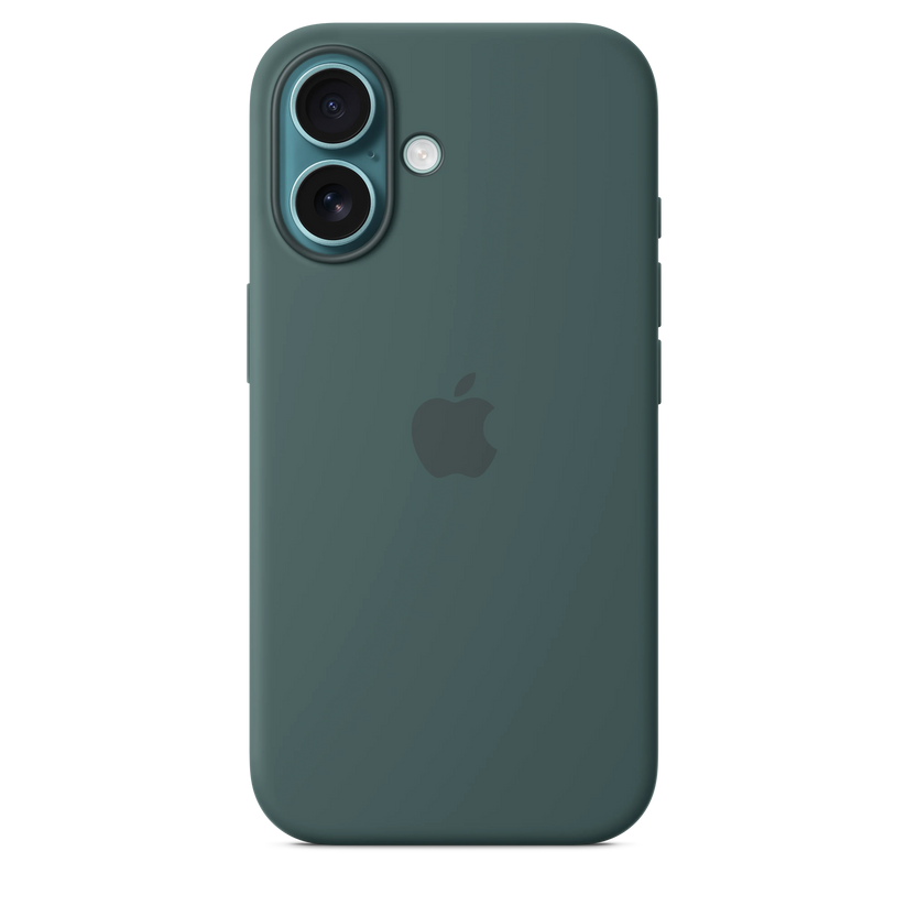 Husa de protectie Apple cu MagSafe pentru iPhone 16, Silicon, Lake Green (Seasonal) - iSTYLE RO