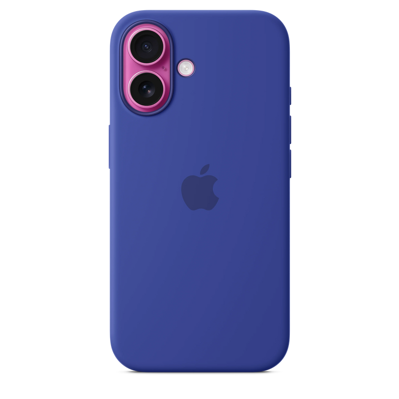 Husa de protectie Apple cu MagSafe pentru iPhone 16, Silicon, Ultramarine (Seasonal) - iSTYLE RO